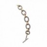 Designer Inspired 18k White and Yellow Gold Plated Cable Twisted Chain Link Bracelet - CG182S5EHZA
