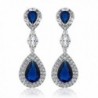 Simulated Sapphire Zirconia Chandelier Earrings in Women's Drop & Dangle Earrings