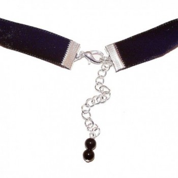 Black Velvet Choker Necklace Agate