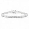 Bling Jewelry Past Present Future CZ Tennis Bracelet 7.5in Sterling Silver - CR113AIZNG1
