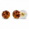 1.20 Ct Round Orange Mystic Topaz 14K Yellow Gold 4-prong Stud Earrings 5mm - CH12MPICUGD