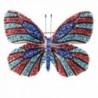 Elegant Butterfly Vintage Colorful Rhinestone - Red&Blue - CN183L2XXLK