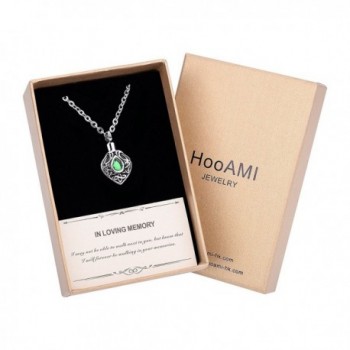 HooAMI Cremation Waterdrop Memorial Necklace - C11853ADWNH