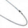 3mm Sterling Silver Curb Chain. 925 Italian Link Bracelet. 7-8 Inches - C3127RRBZEZ