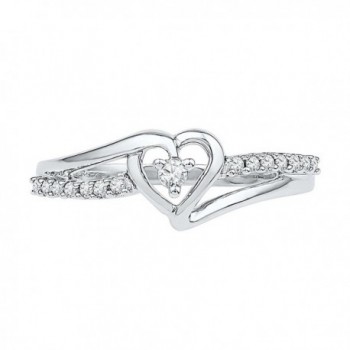 Sterling Silver Round Diamond Promise