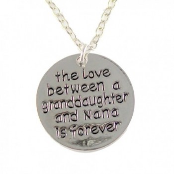 Granddaughter and Nana Keepsake Pendant Necklace The Love Between a Granddaughter and Nana is Forever - CM12O7PLAG9