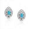 Bling Jewelry Filigree Synthetic Turquoise in Women's Clip-Ons Earrings