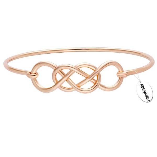NOUMANDA Fashion Simple Design Double Lucky Infinity Bracelet Bangle - C012M7PM3BL