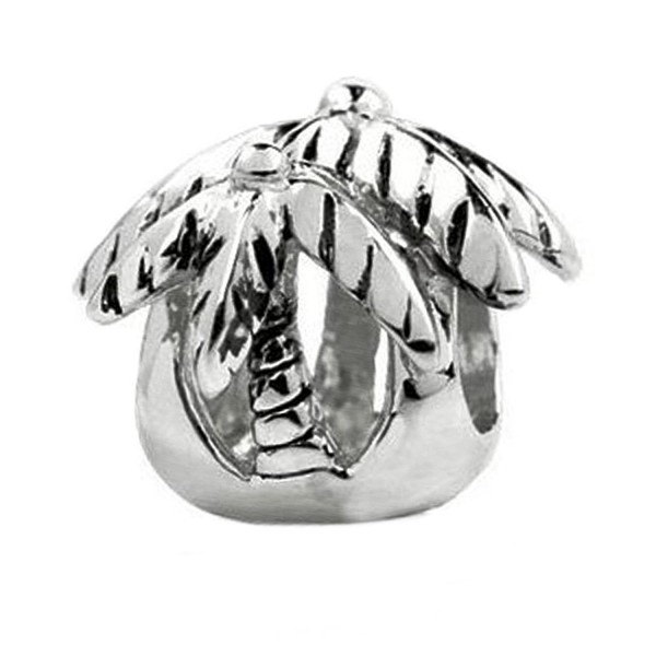 Jovana Sterling Silver Palm Trees Bead Charm- Fits European Bead Charm Bracelet - CP116CF73O5