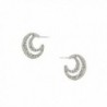 1928 Jewelry Stardust Silver-Tone Crescent Moon Earrings - C1119844GT7