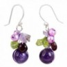 NOVICA Garnet and Amethyst Cluster Earrings with Cultured Freshwater Pearls- 'Bright Bouquet' - CM118BKO1BH