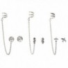 Lux Accessories Burnish Silver Boho Ear Cuff Multi Earring Set (6PC) - CO12GFDT62P