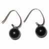 Obsidian Earrings Spheres Natural Healing