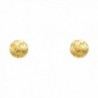 Soccer Ball Stud Earrings Solid 14k Yellow Gold Round Sports Ball Post Studs Genuine Design 8 x 8 mm - CV185AX5TRC