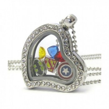 Lola Bella Gifts Crystal Super Hero Theme Origami Necklace w Gift Box - CB184KY4A9I