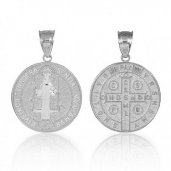 Sterling Saint Benedict Protection Necklace