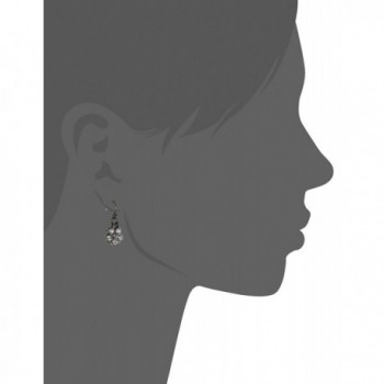 1928 Jewelry Black Tone Crystal Earrings