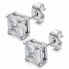 Jstyle Stainless Zirconia Earrings Piercing