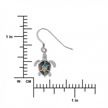 Sterling Silver Abalone Turtle Earrings