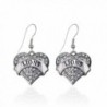 Lions Pave Heart Earrings French Hook Clear Crystal Rhinestones - CM1240L29Q9