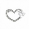 Glamorousky Dazzling Heart Brooch with Silver Austrian Element Crystal and CZ (3272) - CC118SOCSAB