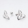Sterling Silver Triquetra Earrings Triangle in Women's Stud Earrings