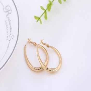 YAZILIND Polished Shiny Plated Earrings in Women's Hoop Earrings