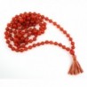 Carnelian 108 Bead Stone Hand Knotted Mala Prayer Necklace - C511D0H6CLD