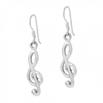 Melody Sterling Silver Treble Earrings