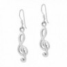 Melody Sterling Silver Treble Earrings