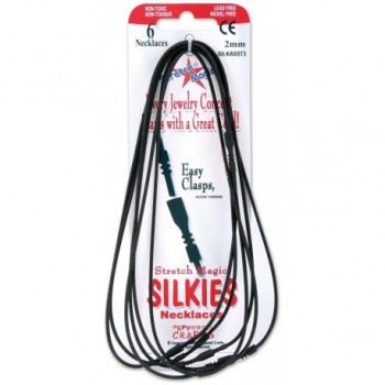 Stretch Magic Silkies Necklace Cords 2mm- 6/Pkg: Black - C31137IU1V7