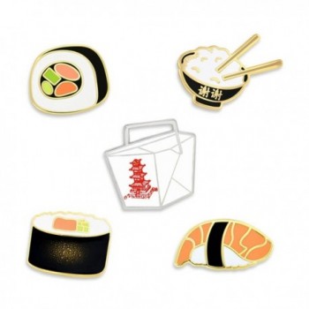 PinMart's Asian Cuisine Sushi and Chinese Take Out Enamel Lapel Pin Set - CH17YT2IIY0