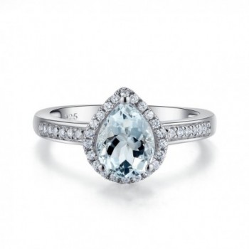 Sterling Silver Genuine Natural Aquamarine
