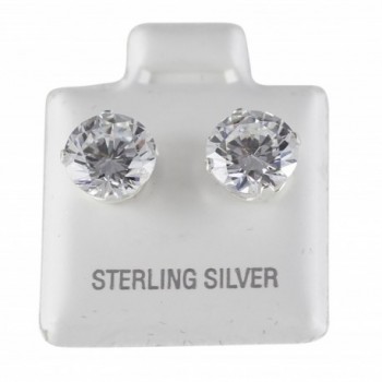 Sterling Silver Womens Earrings Zirconia in Women's Stud Earrings